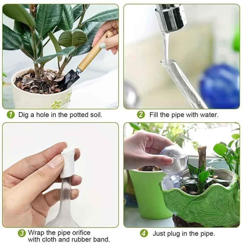8pcs Plant Bulbs Watering Dispenser 2inch S Size 80ml Automatic Plant Waterers