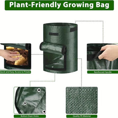 2pcs 10 Gallon Potato Grow Bags with Flap and Handles - Green