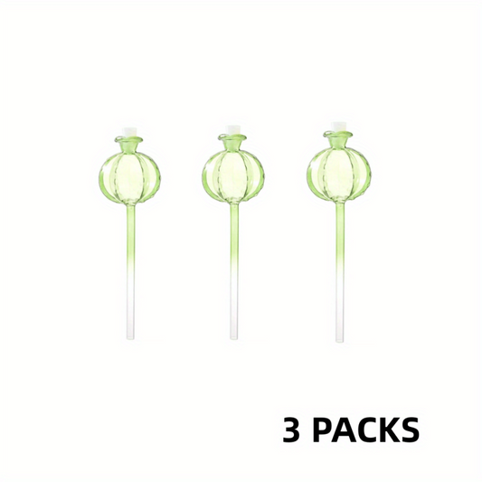 3pcs Cactus Self Watering Planter Insert Glass Plant Watering Globes