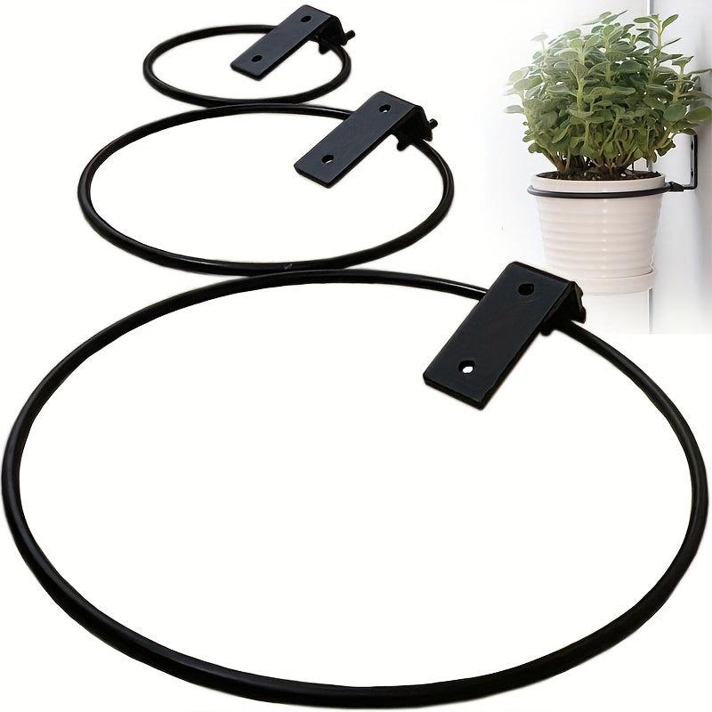 Wall Planter Holder 10 15 20 Flower Pot Holder Ring Foldable Round Iron Planter