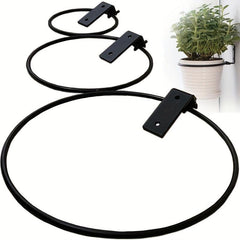 Wall Planter Holder 10 15 20 Flower Pot Holder Ring Foldable Round Iron Planter