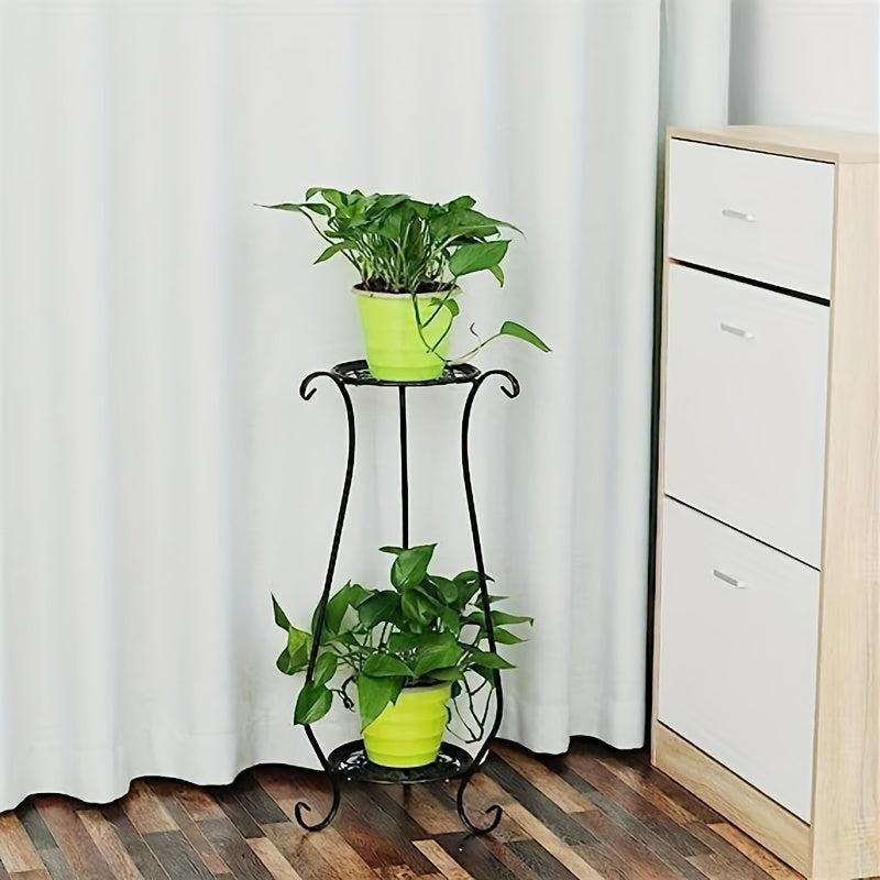 Metal Plant Stand Indoor Outdoor Flower Stand Patio Corner Balcony Garden Bonsai