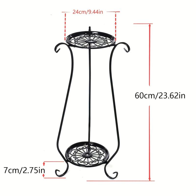 Metal Plant Stand Indoor Outdoor Flower Stand Patio Corner Balcony Garden Bonsai