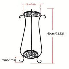 Metal Plant Stand Indoor Outdoor Flower Stand Patio Corner Balcony Garden Bonsai
