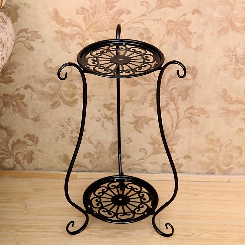Metal Plant Stand Indoor Outdoor Flower Stand Patio Corner Balcony Garden Bonsai