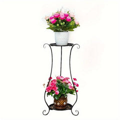 Metal Plant Stand Indoor Outdoor Flower Stand Patio Corner Balcony Garden Bonsai