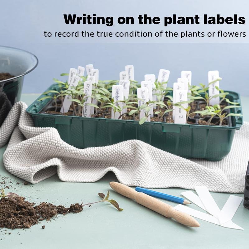 100pcs Plastic Plant Labels for Seedlings Garden Markers