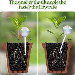 2pcs Rainbow Gradient Glass Plant Watering Globes Self Watering System