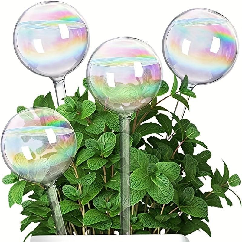 2pcs Rainbow Gradient Glass Plant Watering Globes Self Watering System
