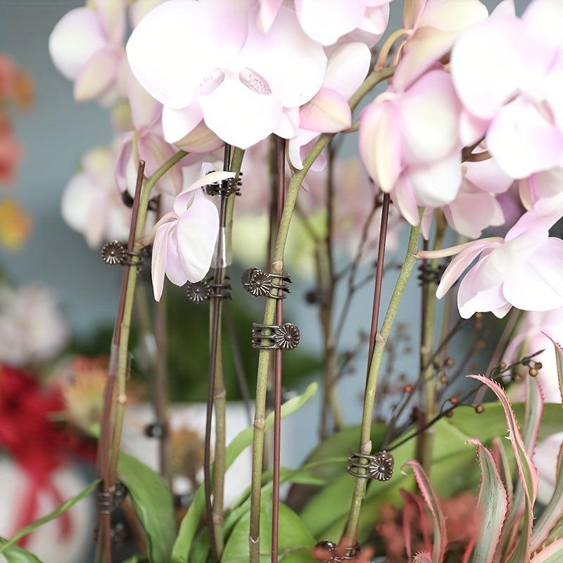 50pcs Flower Clip Orchid Iron Wire Support Rod Climbing Vine Plant Fixed Clip