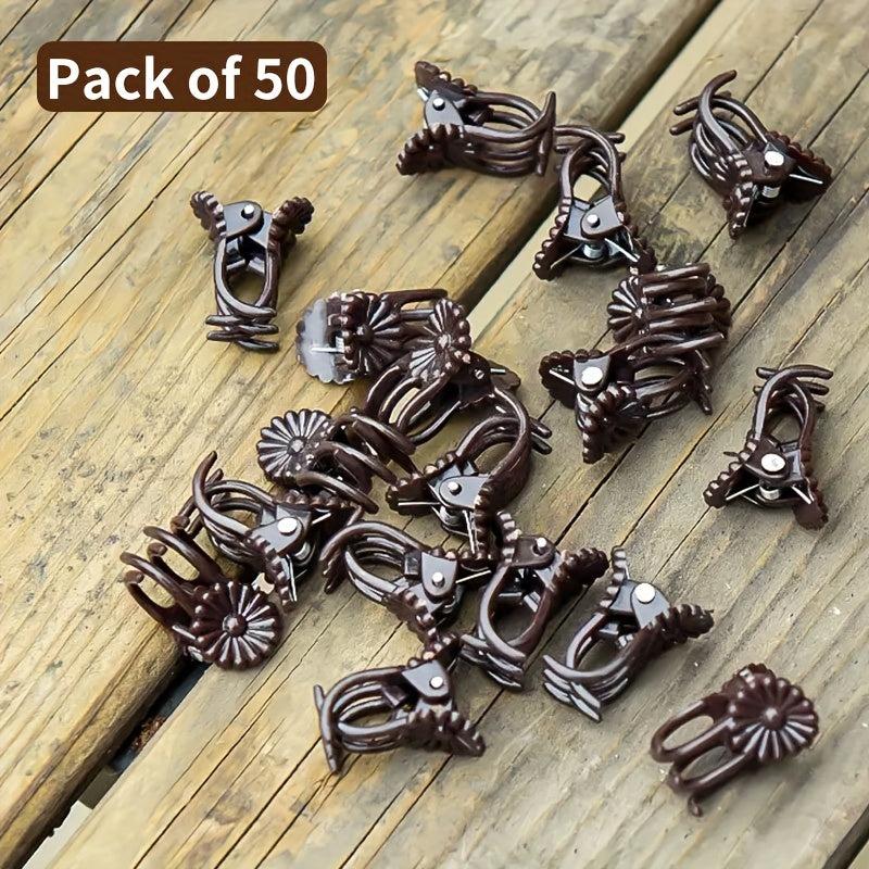 50pcs Flower Clip Orchid Iron Wire Support Rod Climbing Vine Plant Fixed Clip