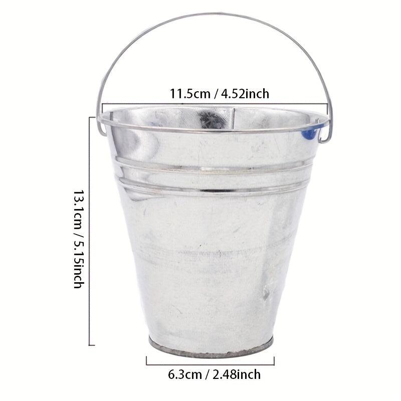 3pc Galvanized Metal Buckets - Wedding Decor, Party Centerpieces, Garden