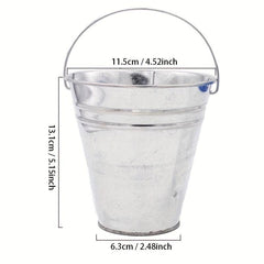 3pc Galvanized Metal Buckets - Wedding Decor, Party Centerpieces, Garden