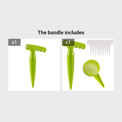 1pc Green Planter Hole Puncher Gardening Tool Set 5 Speed Adjustable Plastic