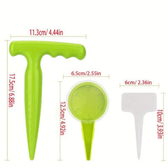1pc Green Planter Hole Puncher Gardening Tool Set 5 Speed Adjustable Plastic