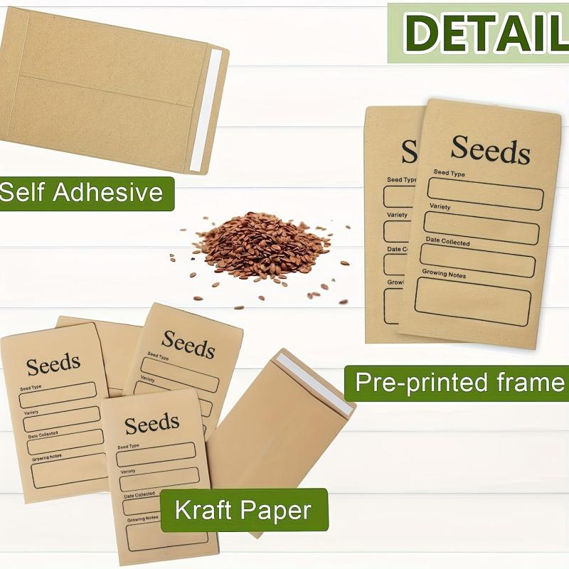 20pcs Seed Envelopes Resealable Self Sealing Paper Seed Envelopes