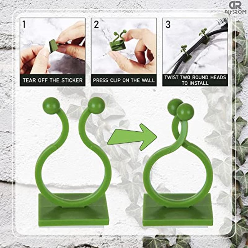 30 Pack Plant Climbing Wall Adhesive Fasteners Garden Vine Clips Hooks