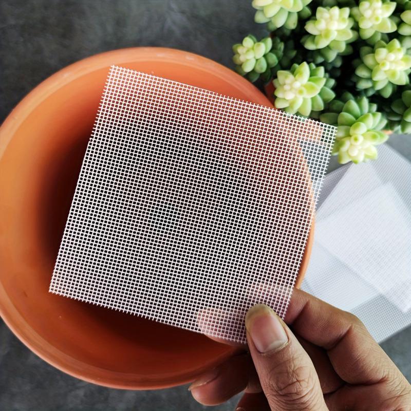 50/100pcs Flower Pot Hole Mesh Pad Bonsai Pot Bottom Grid Mat Mesh Plant Pot Dra