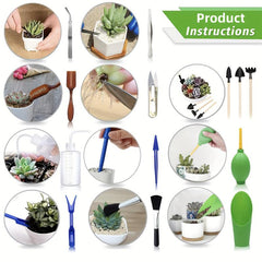 13pcs Succulent Tools Mini Garden Tool Set Transplanting Tools Set