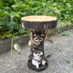Adorable Raccoon Bird Feeder for Outdoor Decor