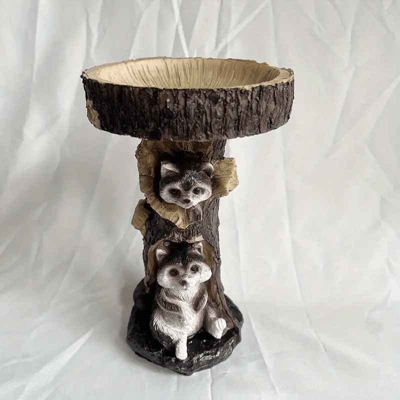 Adorable Raccoon Bird Feeder for Outdoor Decor