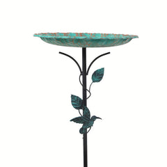 Outdoor Metal Lotus Leaf Bird Bathtub for Garden, Courtyard - Bird Water Feeder