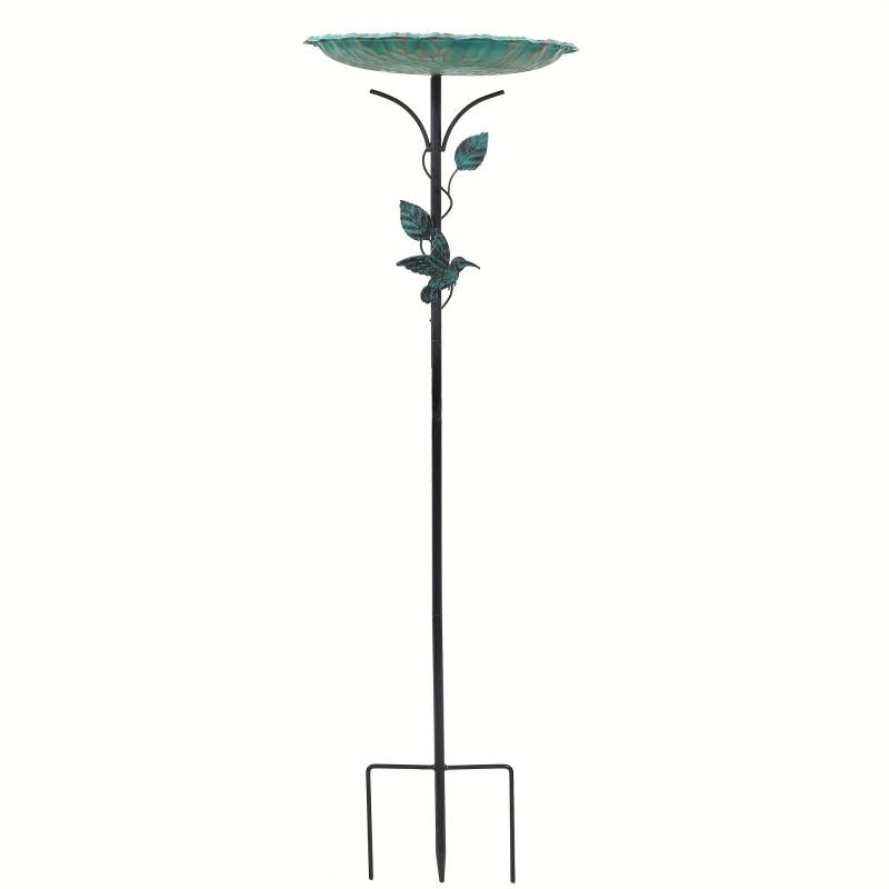 Outdoor Metal Lotus Leaf Bird Bathtub for Garden, Courtyard - Bird Water Feeder