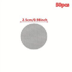 50pcs Flower Pot Hole Mesh Pad Soil Retention & Drainage Gardening Supply