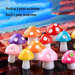 20pcs Mushroom Statue Micro Landscape Ornament for Succulent Eco Bottle DIY