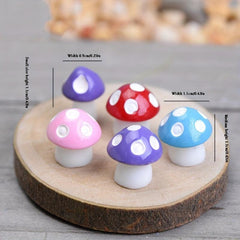 20pcs Mushroom Statue Micro Landscape Ornament for Succulent Eco Bottle DIY
