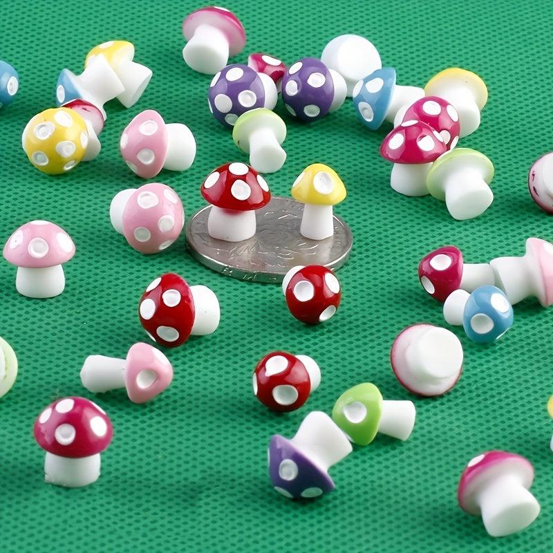 20pcs Mushroom Statue Micro Landscape Ornament for Succulent Eco Bottle DIY