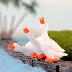 3pcs Resin Duck DIY Micro Landscape Ornaments Yard Decoration