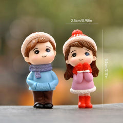 Mini Snowman & Couple Charms - Festive Holiday Decoration