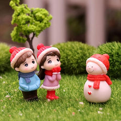 Mini Snowman & Couple Charms - Festive Holiday Decoration