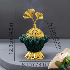 Rose Flower Resin Incense Burner - Middle Eastern Charm for Your Home