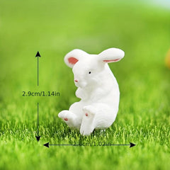 Rabbit Resin Statue Easter Micro Landscape Bonsai Accessories