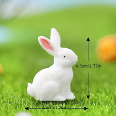 Rabbit Resin Statue Easter Micro Landscape Bonsai Accessories