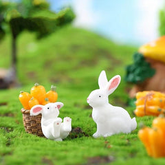 Rabbit Resin Statue Easter Micro Landscape Bonsai Accessories