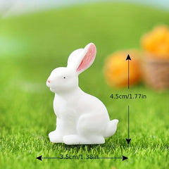 Rabbit Resin Statue Easter Micro Landscape Bonsai Accessories