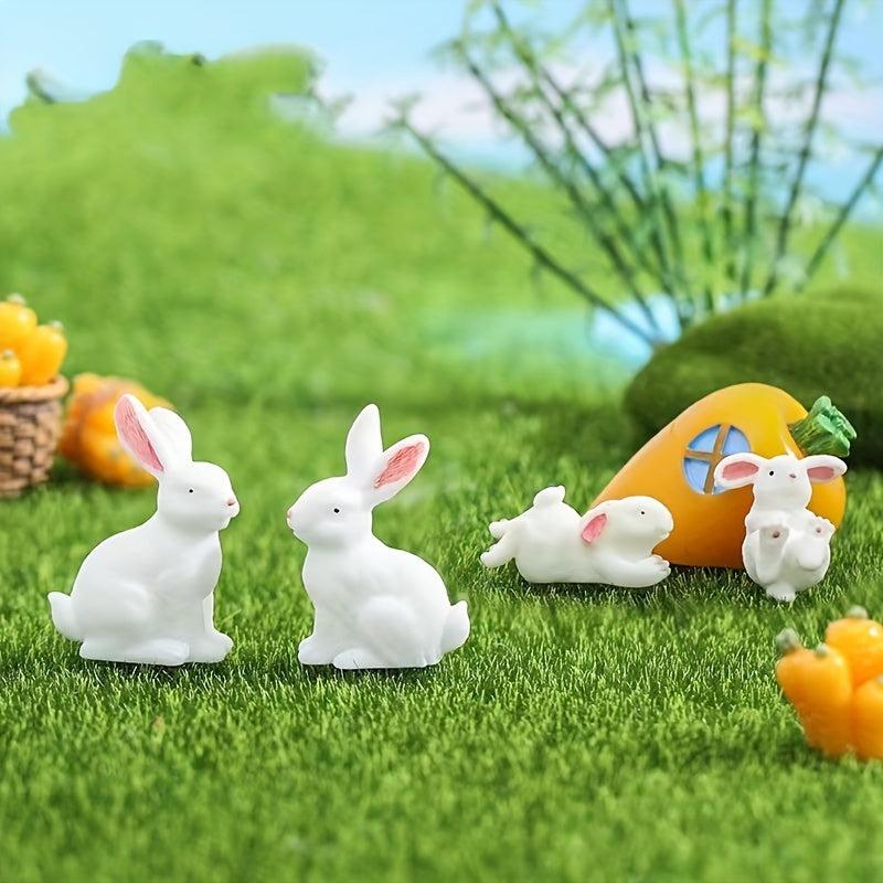 Rabbit Resin Statue Easter Micro Landscape Bonsai Accessories