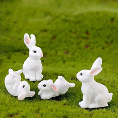 Rabbit Resin Statue Easter Micro Landscape Bonsai Accessories