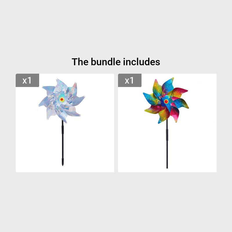 Bird Repeller Pinwheels Deterrent Windmill Spinner Reflective Garden Stake