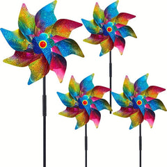 Bird Repeller Pinwheels Deterrent Windmill Spinner Reflective Garden Stake