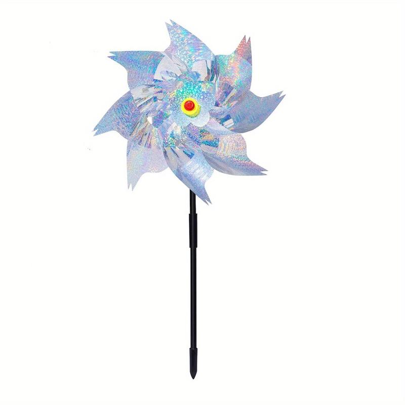 Bird Repeller Pinwheels Deterrent Windmill Spinner Reflective Garden Stake