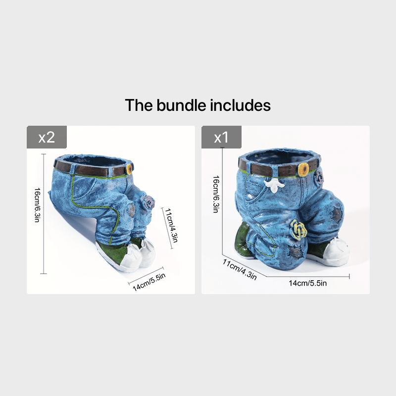 Retro Denim Flower Pots for Garden Fun