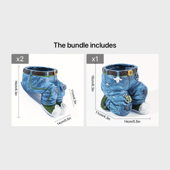 Retro Denim Flower Pots for Garden Fun