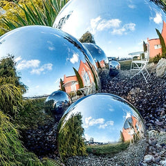 6pcs Stainless Steel Gazing Ball for Garden Home Outdoor Decor