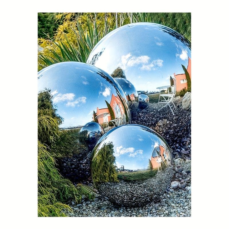 6pcs Stainless Steel Gazing Ball for Garden Home Outdoor Decor