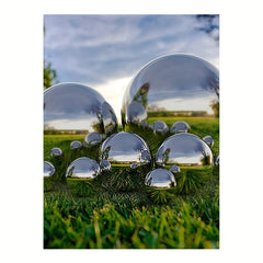 6pcs Stainless Steel Gazing Ball for Garden Home Outdoor Decor