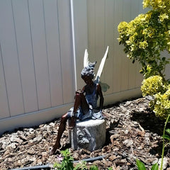 Retro Angle Fairy Statue for Garden Home or Office